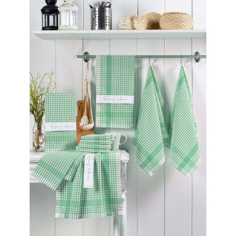 Ensemble de gants de toilette Set 80% Coton 20% Polyester Vert