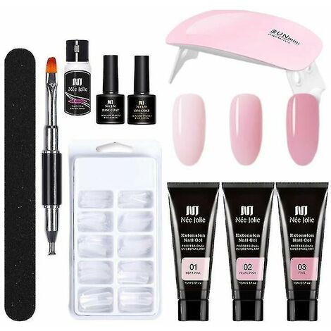 Ensemble de gel pour ongles acrylique Poly Extension Kitbejoey Ensemble de gel pour ongles Polygel