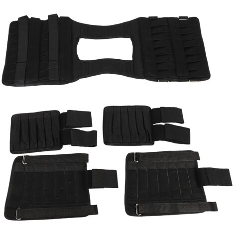 Ensemble de gilet lesté vide, tissu en maille respirant, tissu de chargement d'exercice avec jambe et bras