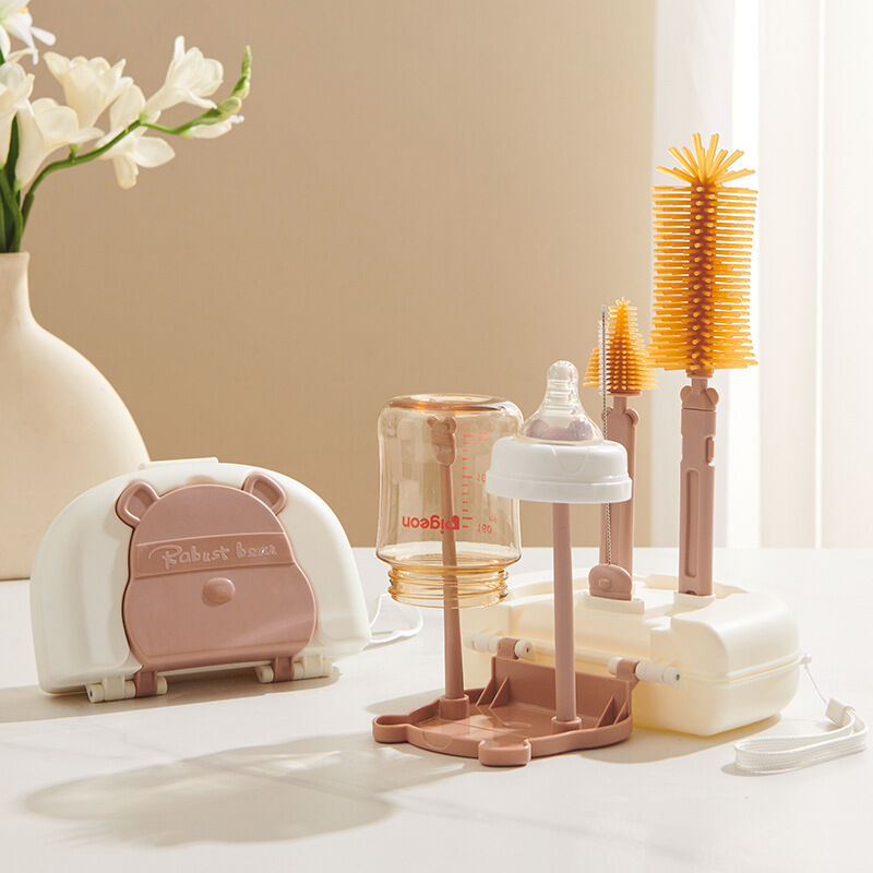 Ensemble de goupillons pour biberons – Goupillon à latte avec étui – Silicone –