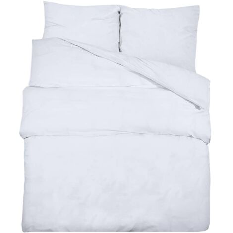 Ensemble de housse de couette Blanc 135x200 cm Coton