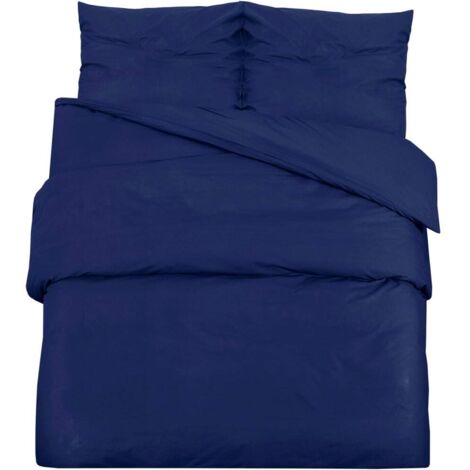 Ensemble de housse de couette Bleu marine 135x200 cm Microfibre