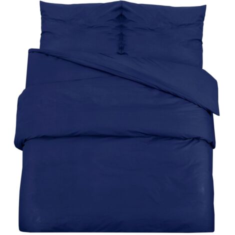 Ensemble de housse de couette Bleu marine 140x200 Microfibre
