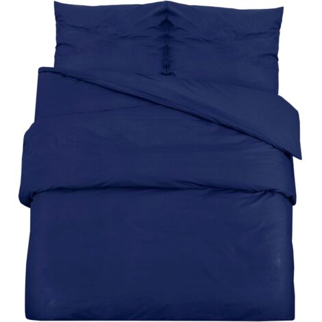 Ensemble de housse de couette Bleu marine 200x200 Microfibre