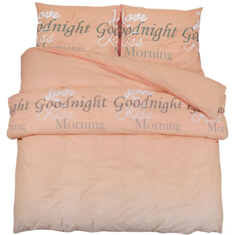 Ensemble de housse de couette rose 140x200 Coton
