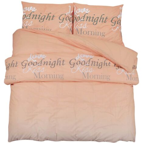 Ensemble de housse de couette rose 200x200 cm Coton