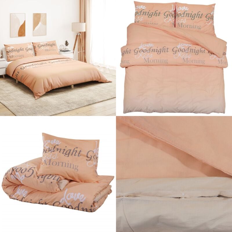 Vidaxl - Ensemble de housse de couette rose 220x240 cm Coton - Housses De Couette - Linge De Lit - Literie - Coton - Housse De Couette Rose - Home &