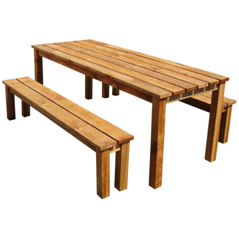 Ensemble de jardin - 1 table 2 bancs BANKET