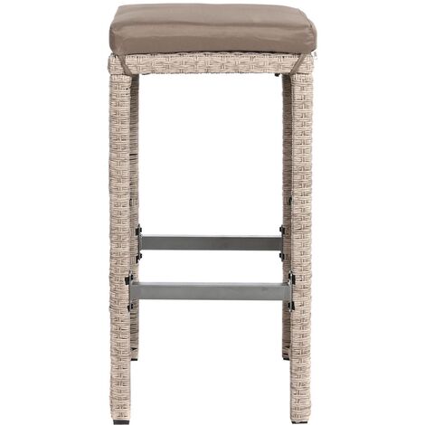 Ensemble de jardin avec table et 6 chaises en rotin synthétique et acier -PEGANE-