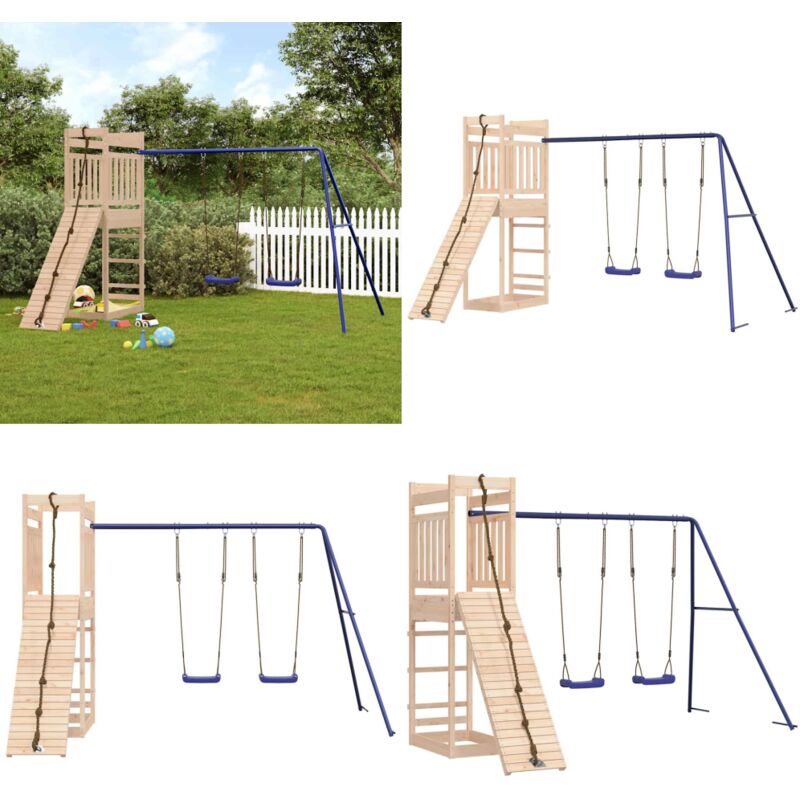 Vidaxl - Ensemble de jeu d'extérieur bois de pin massif - Jeux D'enfants - Aire De Jeux - Jouet Extérieur - Bac à Sable - Balançoires - Home & Living