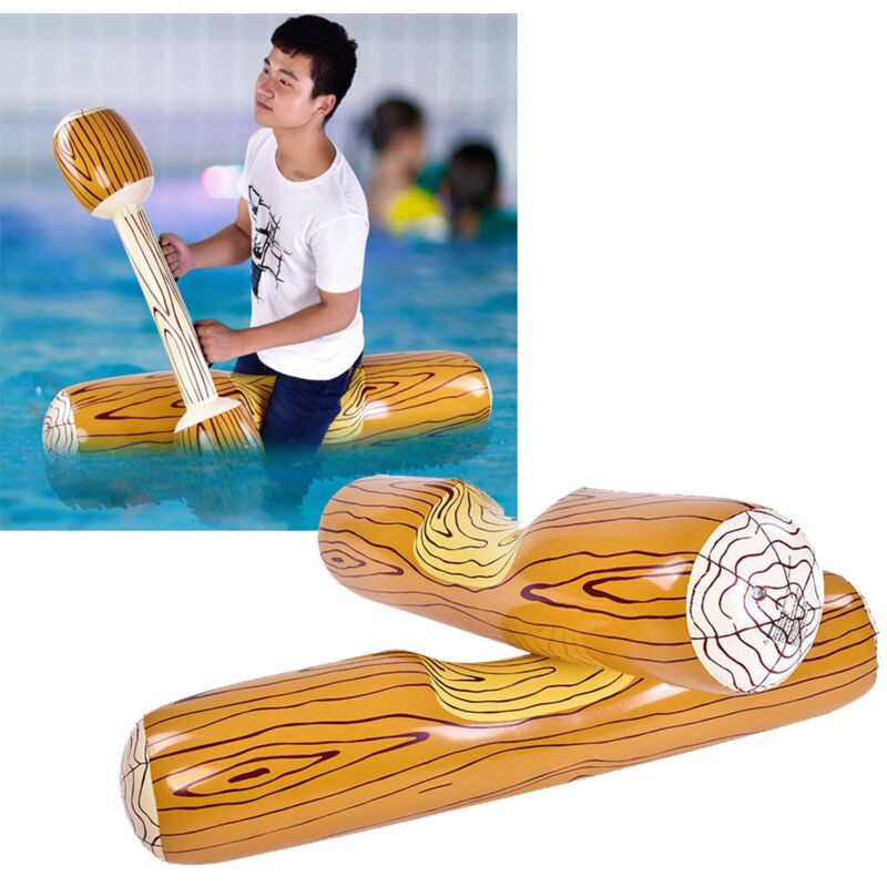Ugreat - Ensemble de jeux de piscine gonflables 4 pièces, jouets de sports nautiques flottants à monter sur une rangée