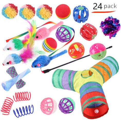 Ensemble de jouets pour animaux de compagnie, fournitures amusantes pour chat, jouet pour chat, diverses combinaisons/D