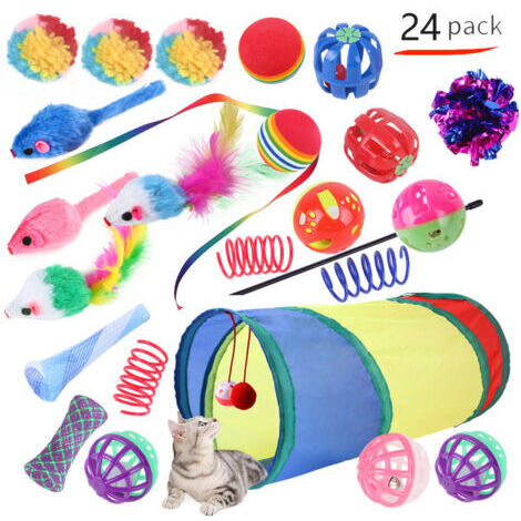 Ensemble de jouets pour animaux de compagnie, fournitures amusantes pour chat, jouet pour chat, diverses combinaisons/E