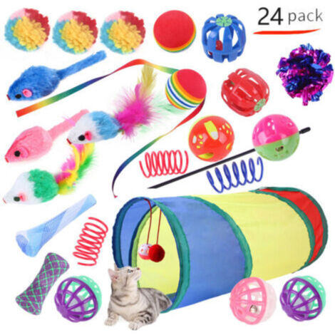 Ensemble de jouets pour animaux de compagnie, fournitures amusantes pour chat, jouet pour chat, diverses combinaisons/E
