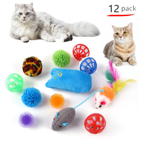 Ensemble de jouets pour animaux de compagnie, fournitures amusantes pour chat, jouet pour chat, diverses combinaisons/F
