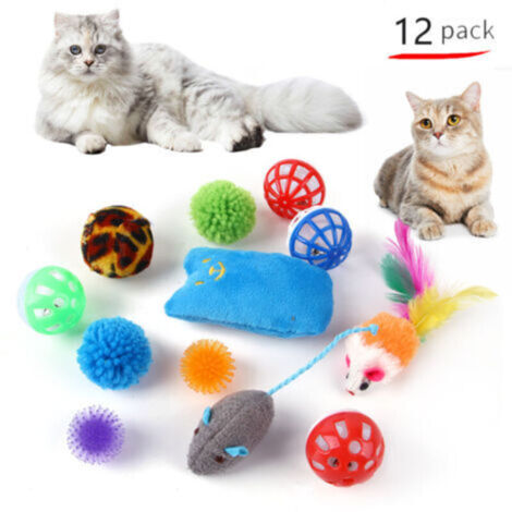 Ensemble de jouets pour animaux de compagnie, fournitures amusantes pour chat, jouet pour chat, diverses combinaisons/F