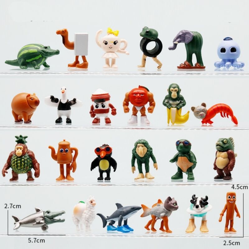 Ensemble de jouets "Steal Brainrot" italien, figurine articulée Tralalero, poupée Tung Sahur, décoration de Noël, cadeau de fête