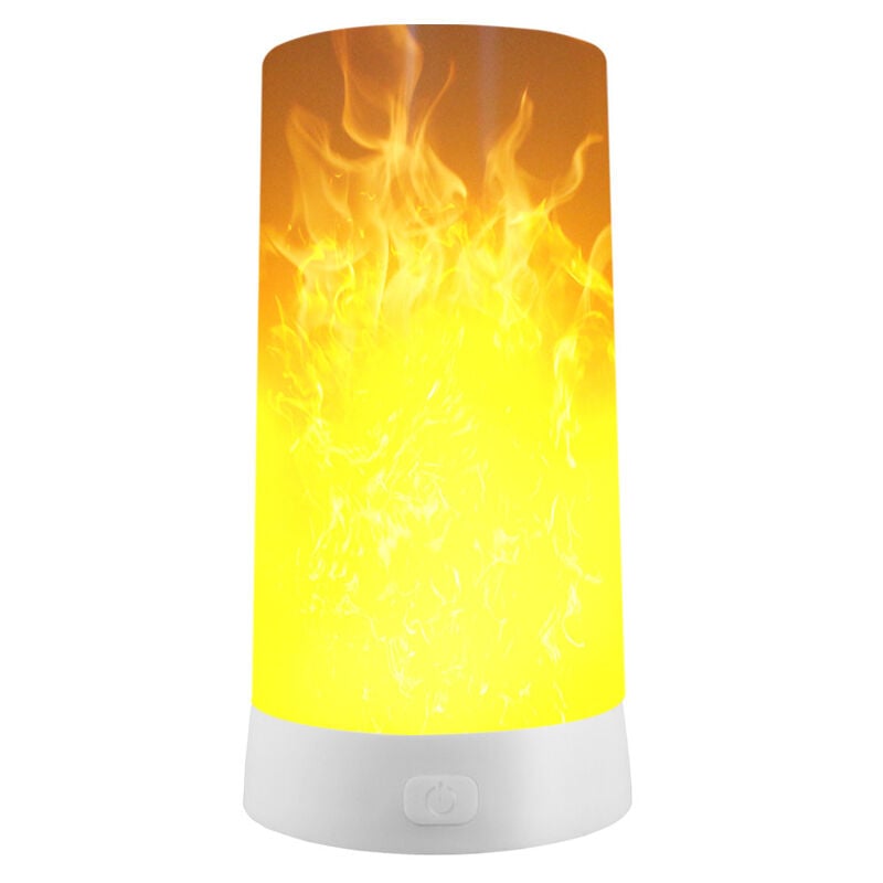 Ensemble de Lampes à Flamme led, Lampe à Flamme Scintillante Rechargeable usb avec veilleuses à télécommande pour la Maison/l'hôtel/la fête