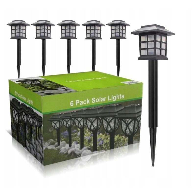 ENSEMBLE DE LANTERNES LAMPES DE JARDIN À ACTION SOLAIRE LAMPES CHAUDES POUR JARDIN 6x