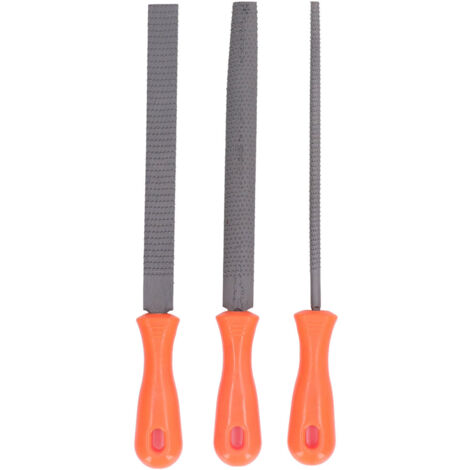 Ensemble de limes à main en acier allié, râpes à bois, demi-outils de limage ronds et plats pour le travail du bois, 3 pièces
