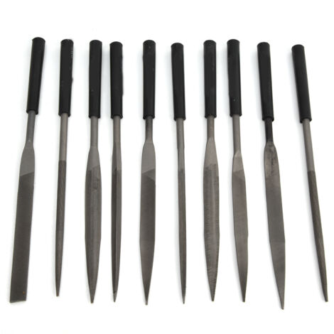 Ensemble de Limes Aiguilles Miniatures en Acier Carbone pour Bijoux et Métal - 5x180mm
