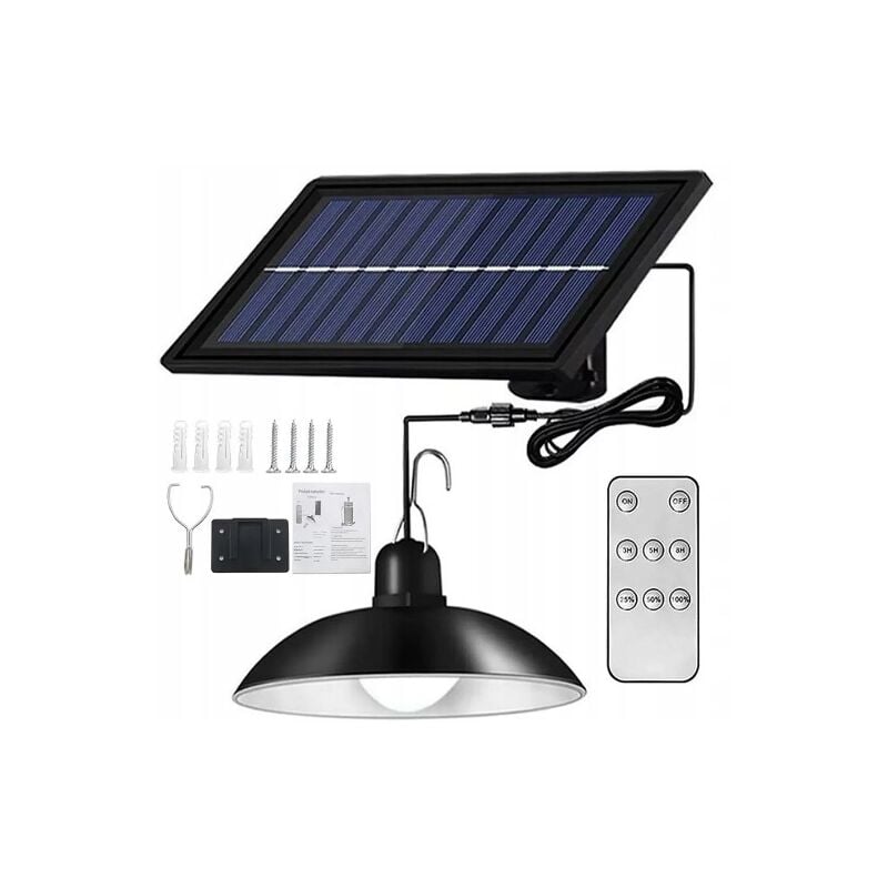 Ensemble de lustres suspendus, plafonnier LED solaire, panneau de commande à distance, jardin