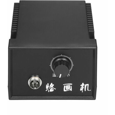Ensemble de machines de pyrogravure 60W 220V 16 pieces, 1 stylo asouder + 10 pointes de stylo + 1 porte-stylo, norme europeenne noire, sans compteur d'affichage LZ-30H1 - sans compteur d'affichage LZ-