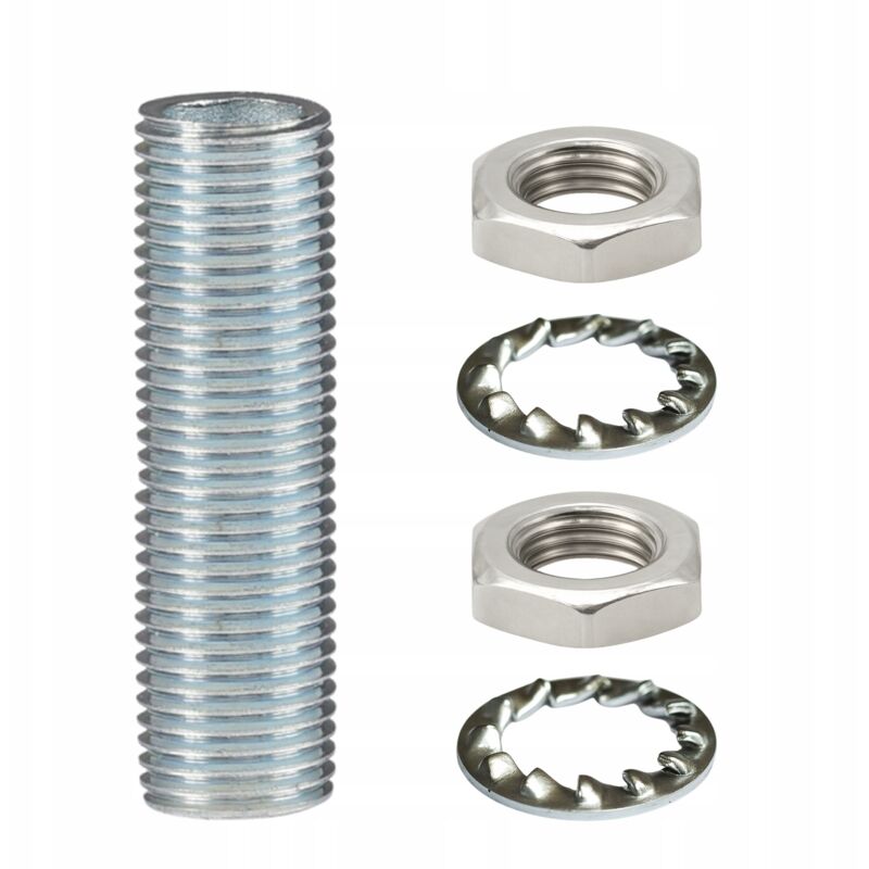 Ensemble De Mamelon Fileté Pour Tube M10 X 50 Mm - Pour Lampes Et Écrou D'Éclairage
