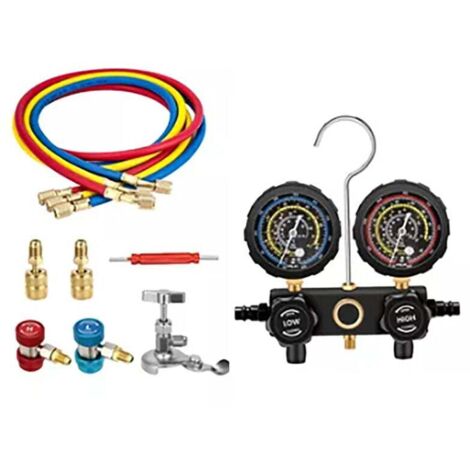 Ensemble de manomètres pour climatisation, compteur de réfrigérant pour voiture et maison, kit de collecteur de réfrigération, R410A, R22, R134a, R404A