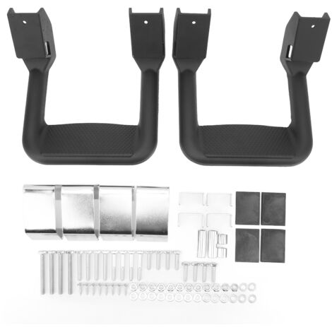Ensemble de marchepieds latéraux de camion, en fonte d'aluminium enduit de poudre noire, tapis antidérapant robuste, ajustement universel de remplacement pour Chevy