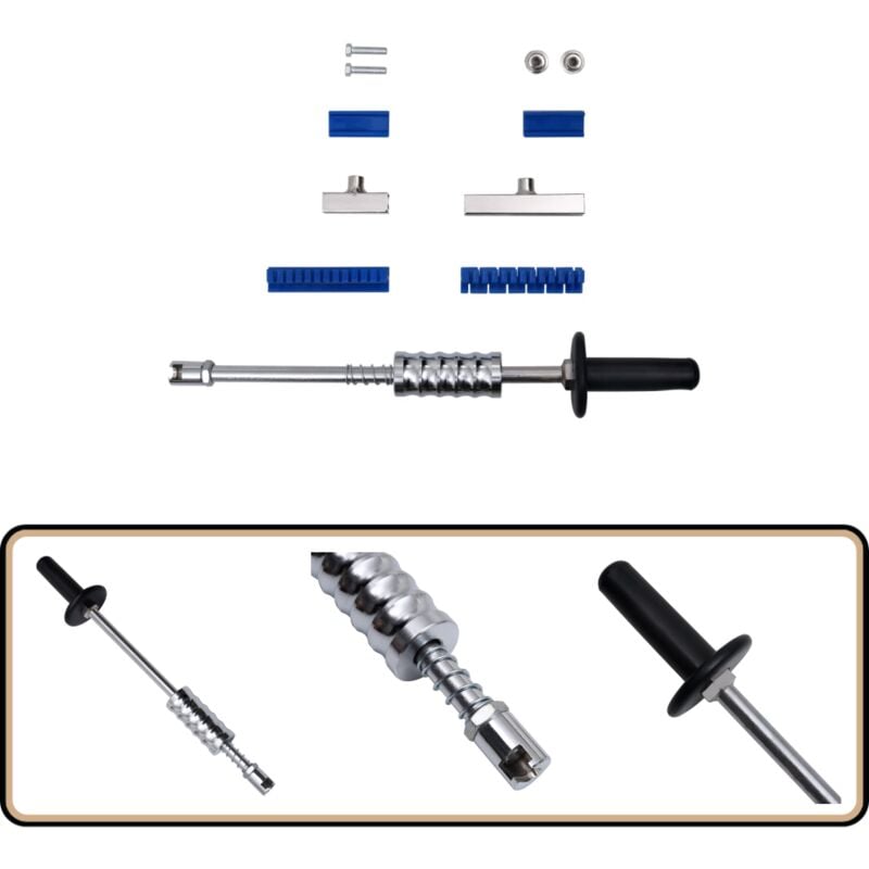 Vidaxl - Ensemble de marteau à inertie 7 pcs Acier au carbone - Kit De Débosselage - Outil De Réparation Auto - Marteau Coulissant - Réparation De