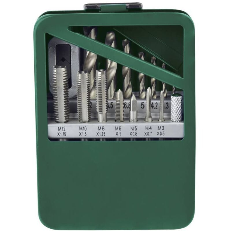 Brüder Mannesmann - M53215 Insert fileté 15 pièces M3, M4, M5, M6, M8, M10, M12