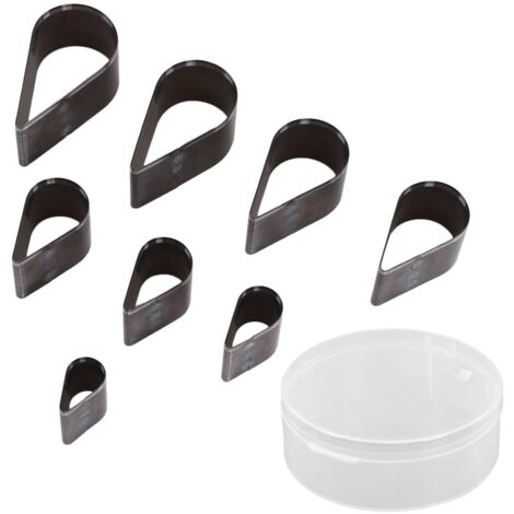 Ensemble de matrices de découpe du cuir, moules de poinçonnage manuels en forme de larme, outils artisanaux de bricolage en acier allié 8 pièces