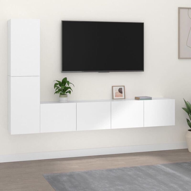 Vidaxl - Ensemble de meubles tv 4 pcs Blanc Bois d'ingénierie