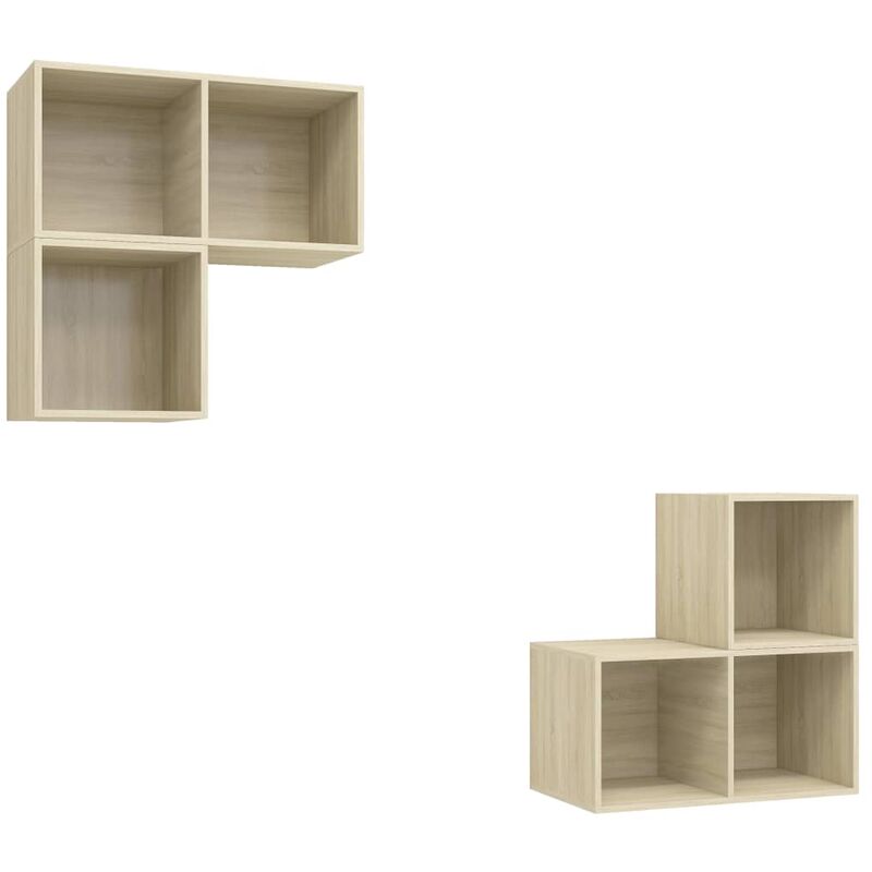 Vidaxl - Ensemble de meuble TV 4 pcs Chêne sonoma Aggloméré