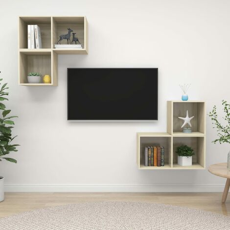 Ensemble de meuble TV 4 pcs Chêne sonoma