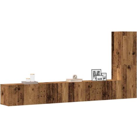Ensemble de meuble TV mural 3 pcs-Banc TV-Meuble Télé vieux bois bois d'ingénierie 861677