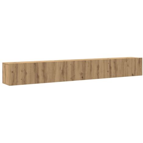 Ensemble de meuble TV mural 3 pcs，Banc TV，Armoire TV chêne artisanal CFW414818
