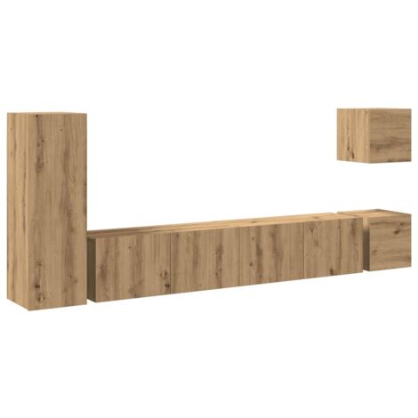 Ensemble de meuble TV mural 5 pcs chêne artisanal vidaXL