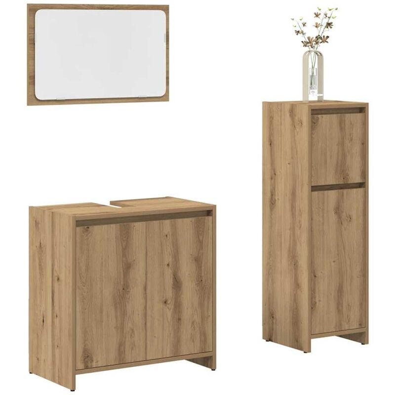 Vidaxl - Ensemble de meubles salle de bain 3 pcs bois d'ingénierie
