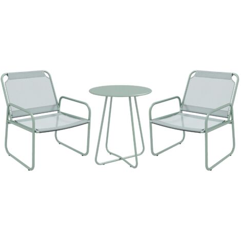 Ensemble de meubles de balcon 3 pièces avec 1 table et 2 chaises