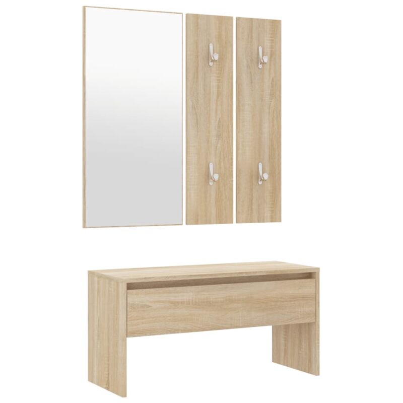 Vidaxl - Ensemble de meubles de couloir Chêne Sonoma Bois d'ingénierie