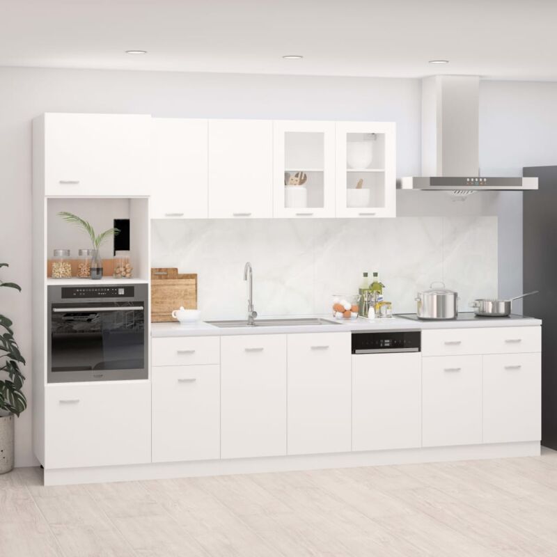 Vidaxl - Ensemble de meubles de cuisine 7 pcs Blanc Aggloméré