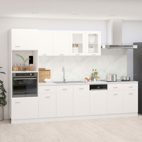 Ensemble de meubles de cuisine 7 pcs Blanc