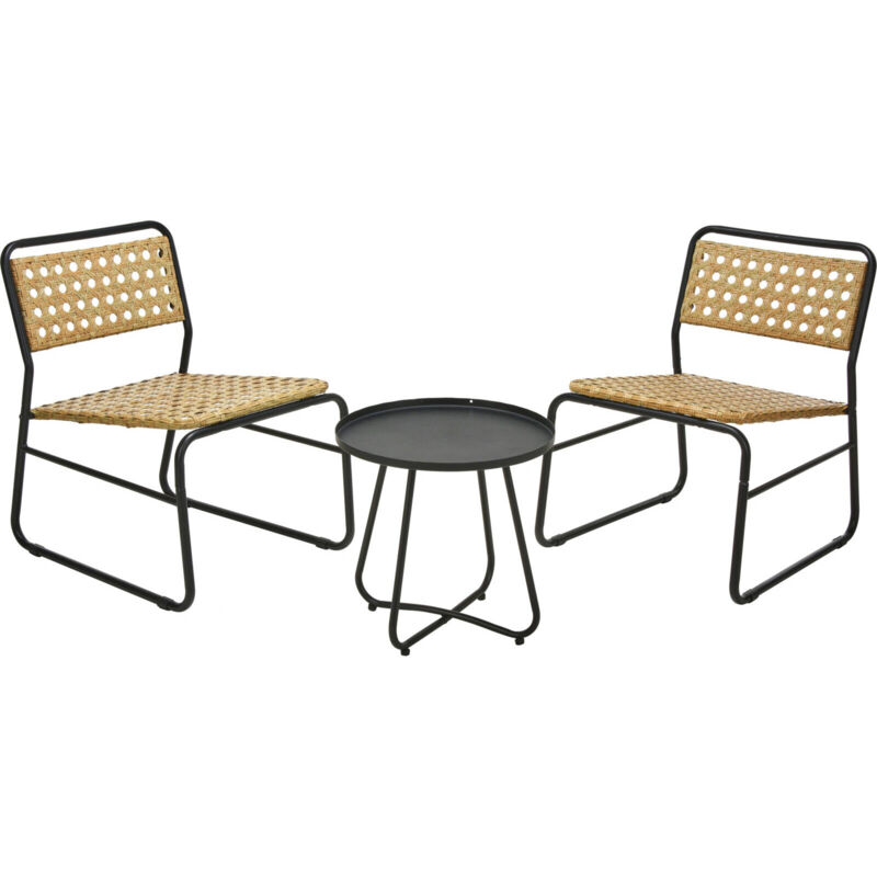 Ensemble de meubles de jardin avec des éléments en rotin