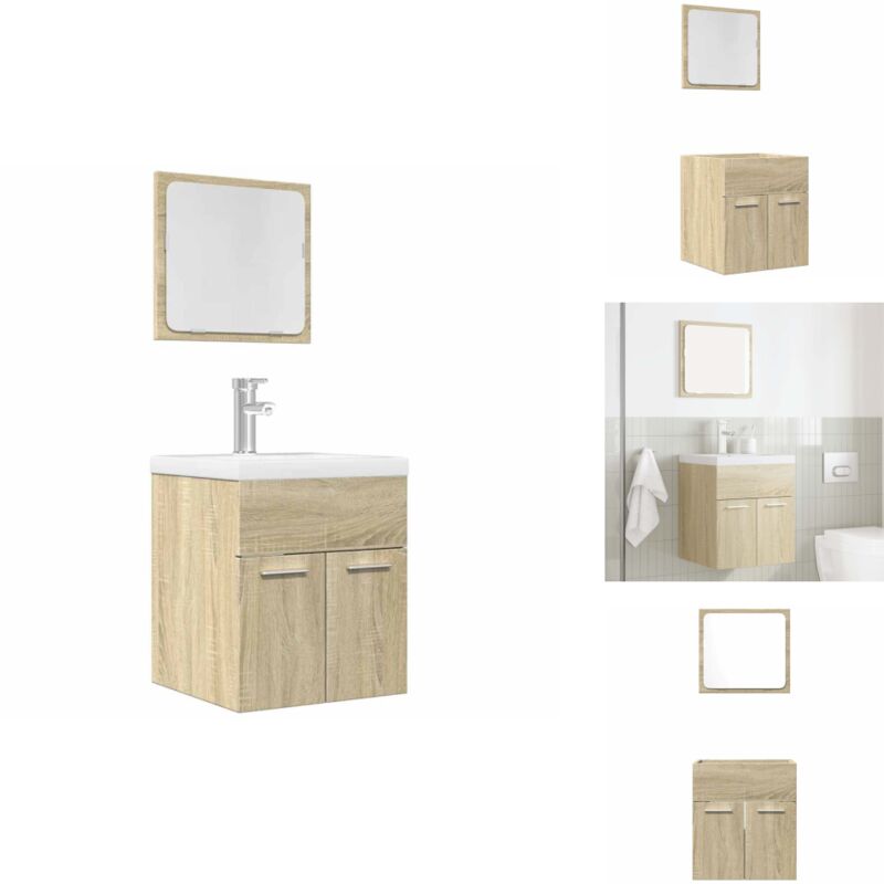Vidaxl - Ensemble de meubles de salle de bain 2 pcs chêne sonoma - Ensemble De Meubles De Salle De Bain - Ensembles De Meubles De Salle De Bain