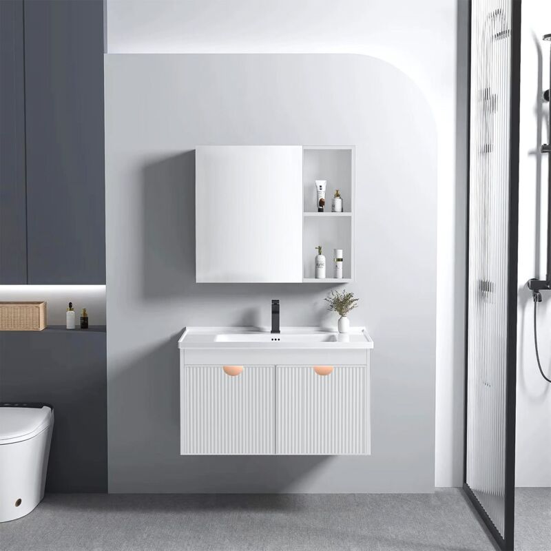 REA - ensemble de meubles de salle de bain avec lavabo AA18 mario white 60CM