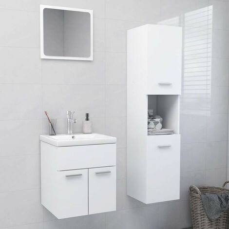 Ensemble de meubles de salle de bain Blanc
