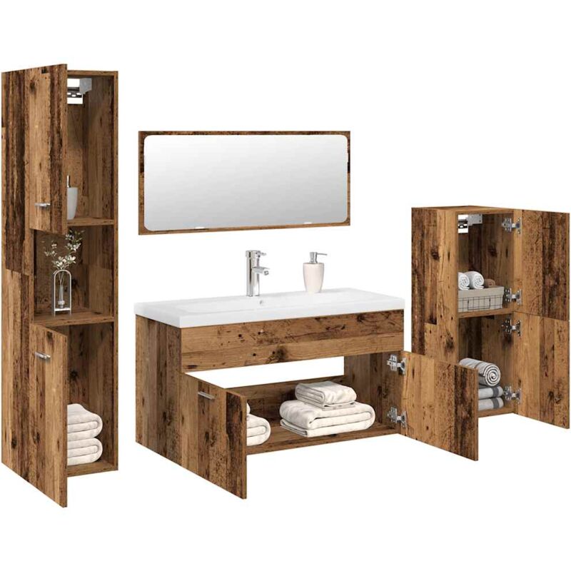 Vidaxl - Ensemble de meubles salle de bain 5 pcs bois d'ingénierie