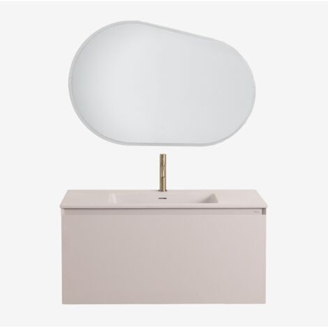 Ensemble de meubles de salle de bain en bois Macrae avec lavabo intégré SKLUM